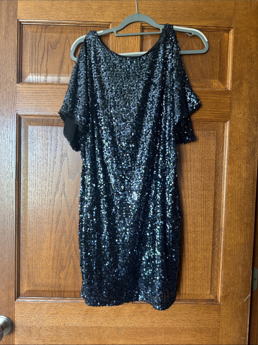 Aidan Mattox Black Sequin Mini Dress